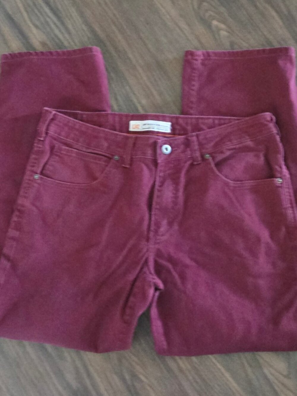 LEE Men's Burgundy Modern Series Straight Fit/Straight Leg Jeans SIZE 36/30